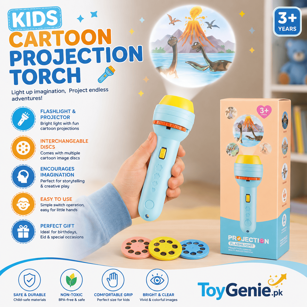 Story Projector Flashlight for Kids