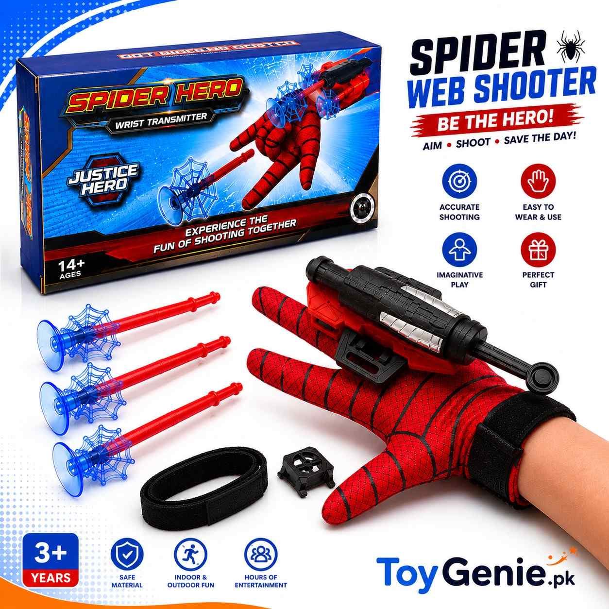 Spider Web Shooter Set | Superhero Wrist Launcher Toy