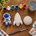 Space Astronaut, Rocket & Moon DIY Paint Mold Kit | Craft Activity Set for Kids