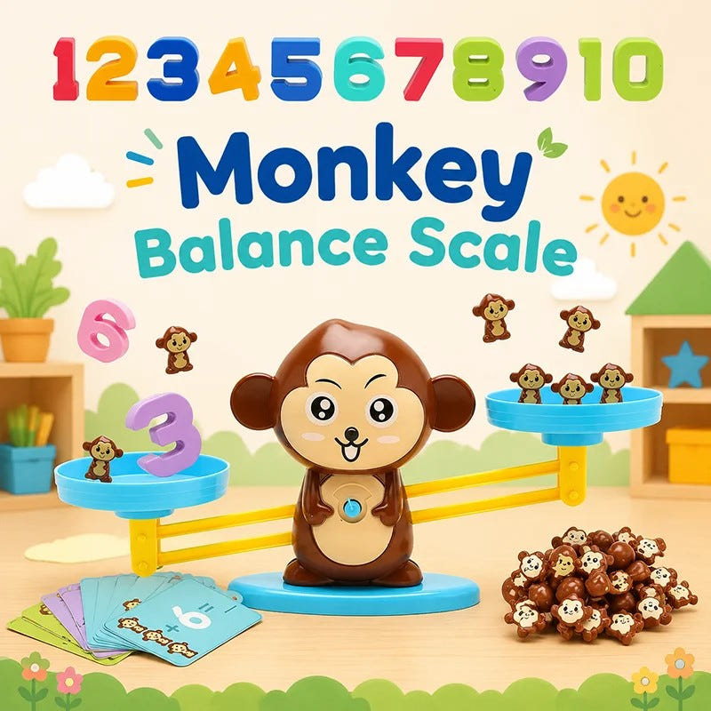 Monkey Balance Scale – Number Learning Game