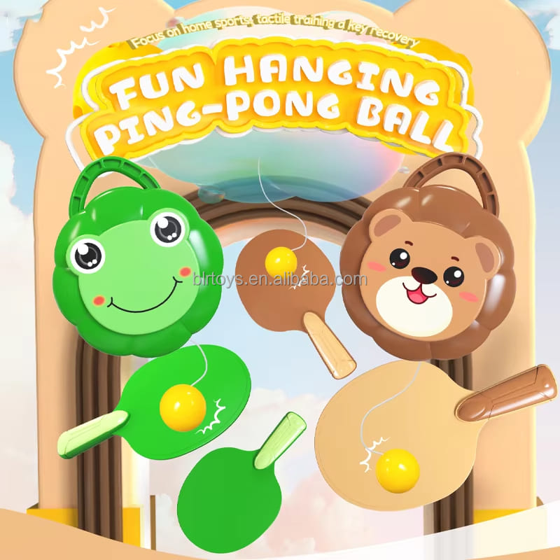Door Ping Pong Game for Kids - Hanging Table Tennis Trainer