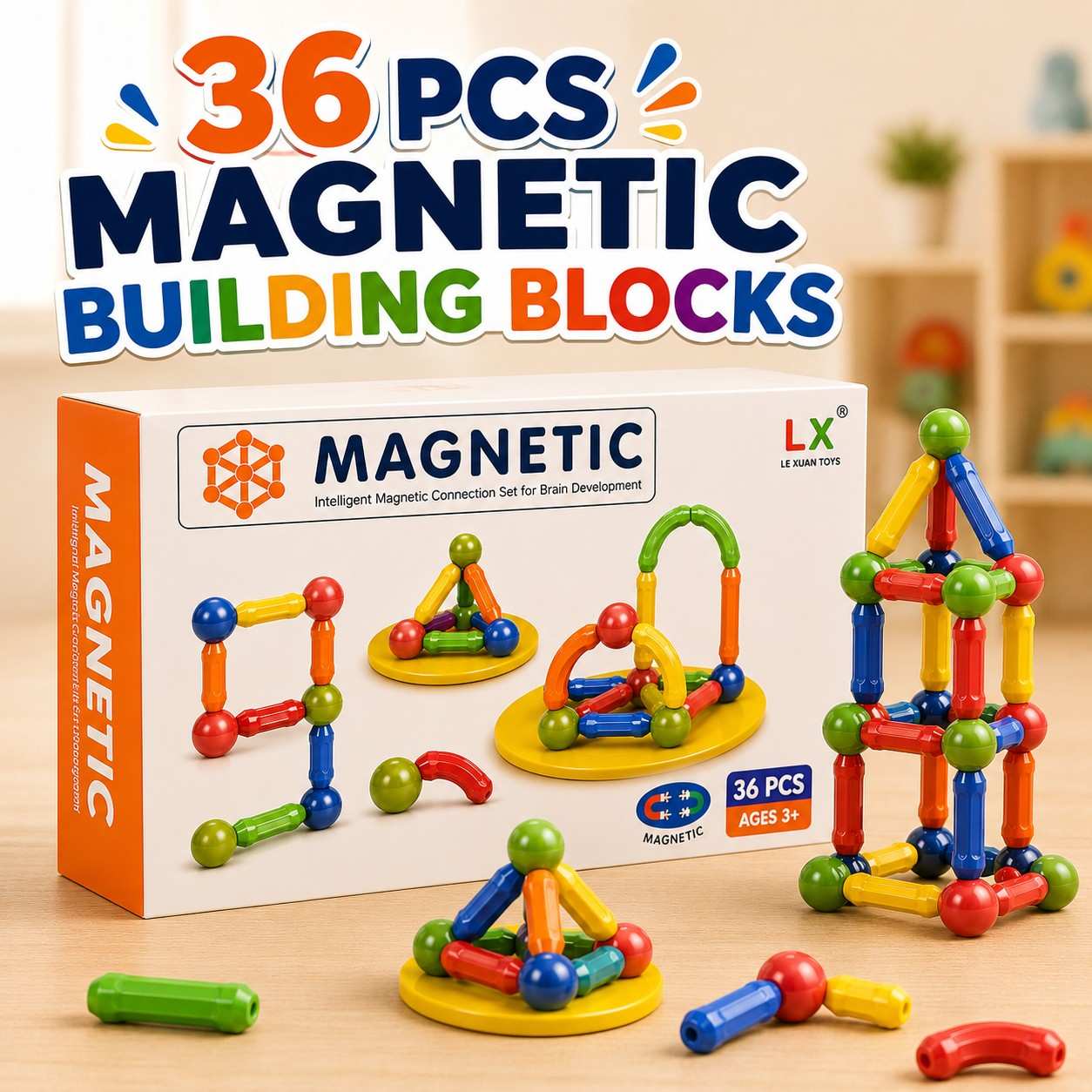 Creative Magnetic 3D Building Set for Kids