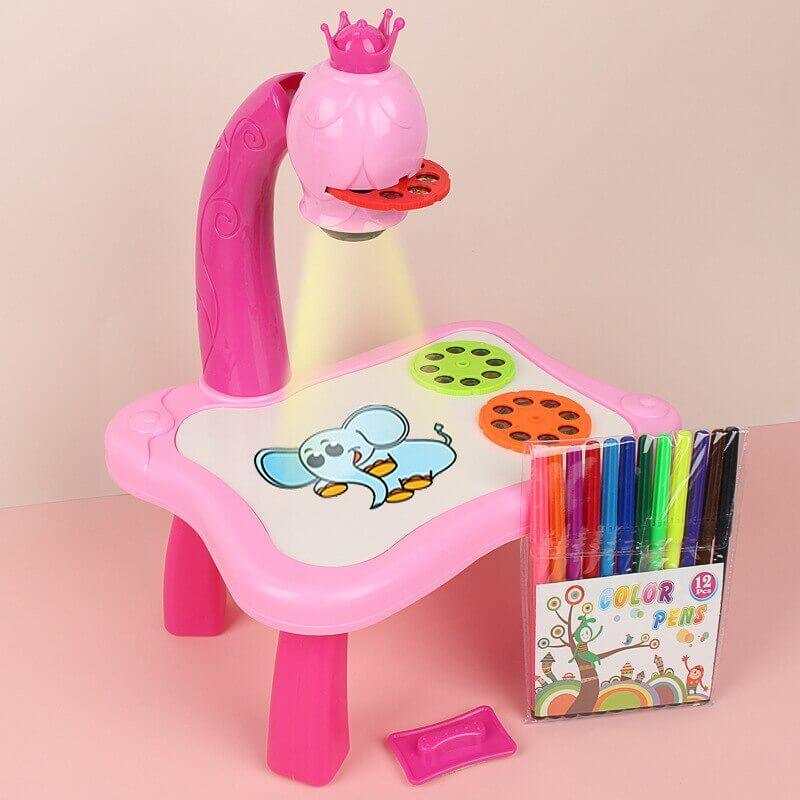 Kids Projector Painting Table – LED Drawing Art Toy