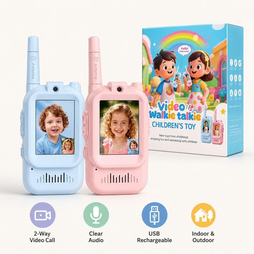 Kids Video Walkie Talkies – 2-Piece Rechargeable Set