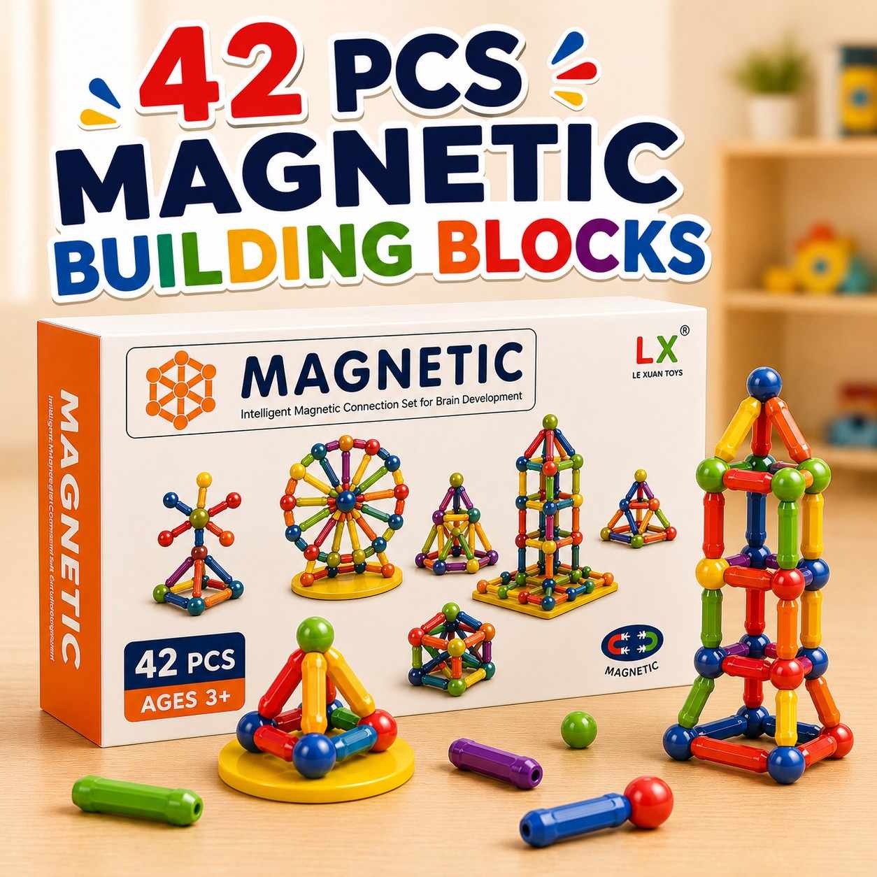 Creative Magnetic 3D Building Set for Kids