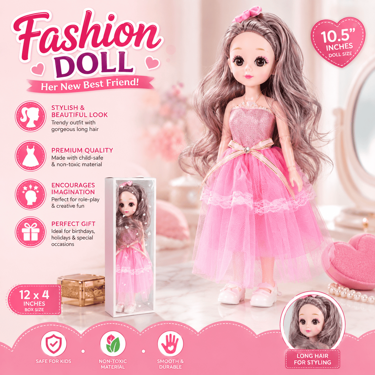 Fashion Princess Doll Toy for Kids