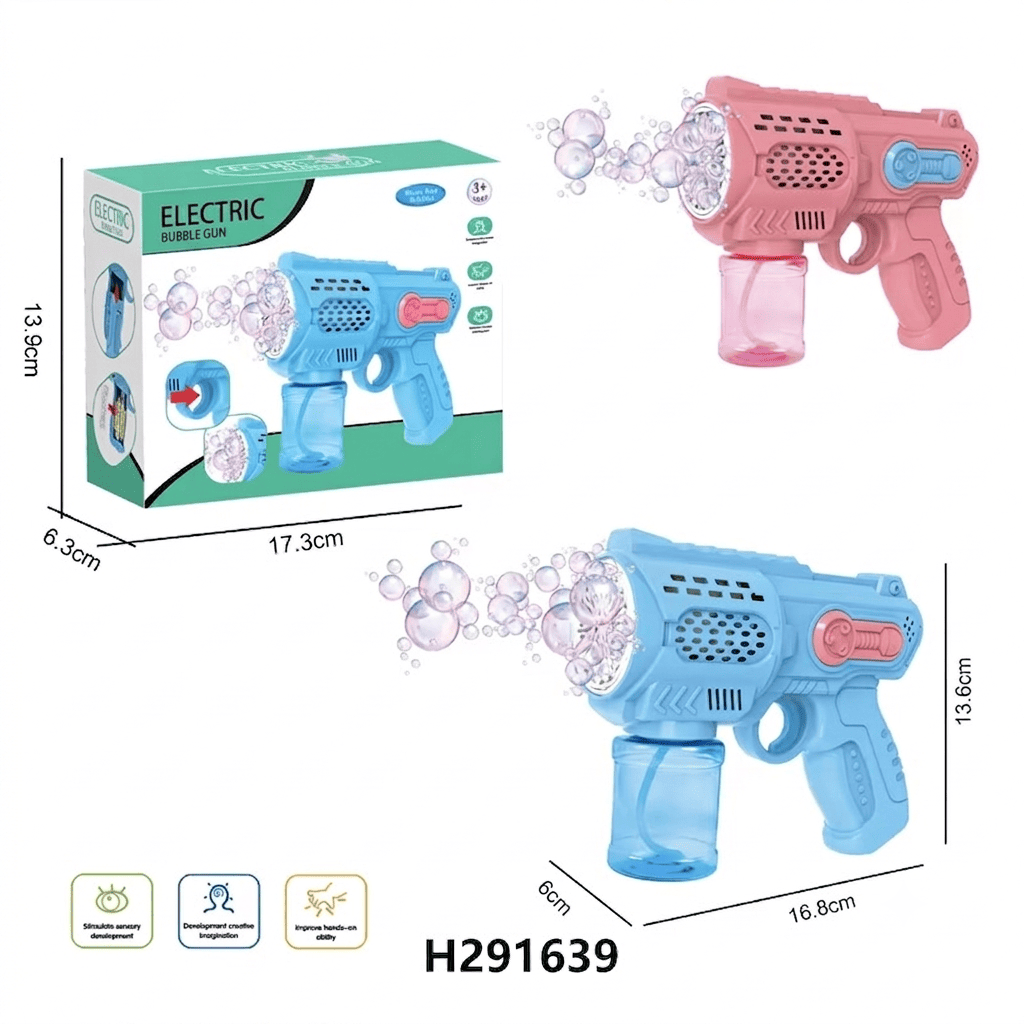 Electric Bubble Gun for Kids - Battery Operated Bubble Blaster Toy