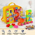 Funny Building Blocks for Kids - 45 Pcs Educational Set with Storage Bag