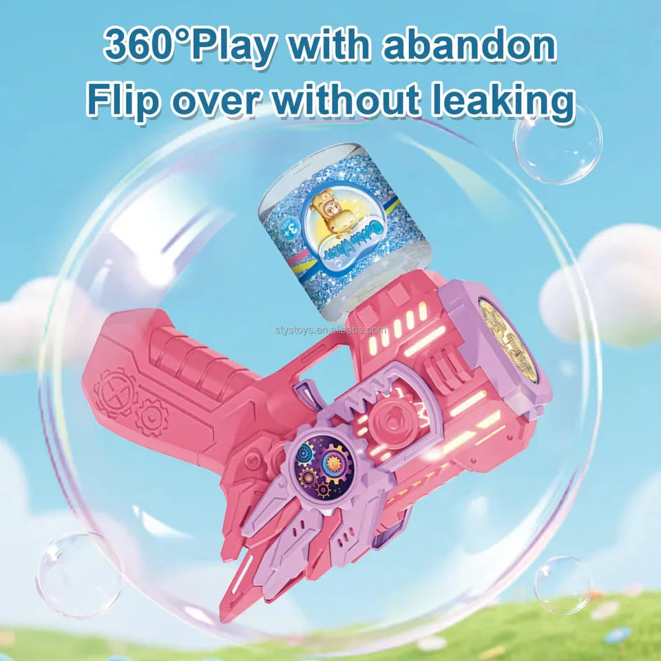 Kids Electric Bubble Gun – Auto LED Bubble Blaster Toy