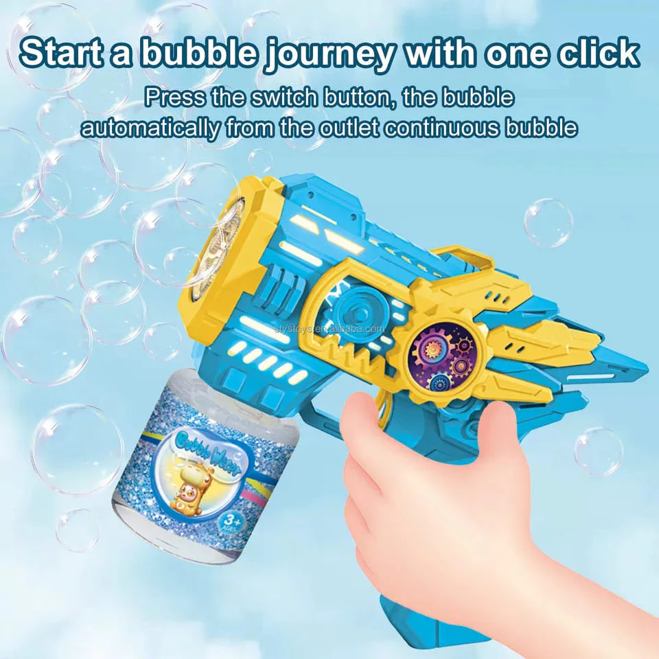 Kids Electric Bubble Gun – Auto LED Bubble Blaster Toy