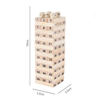 54 Pcs Classic 2-in-1 Jenga Wooden Stacking Tower | Family Board Game for Kids & Adults