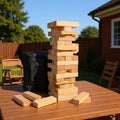 54 Pcs Classic 2-in-1 Jenga Wooden Stacking Tower | Family Board Game for Kids & Adults