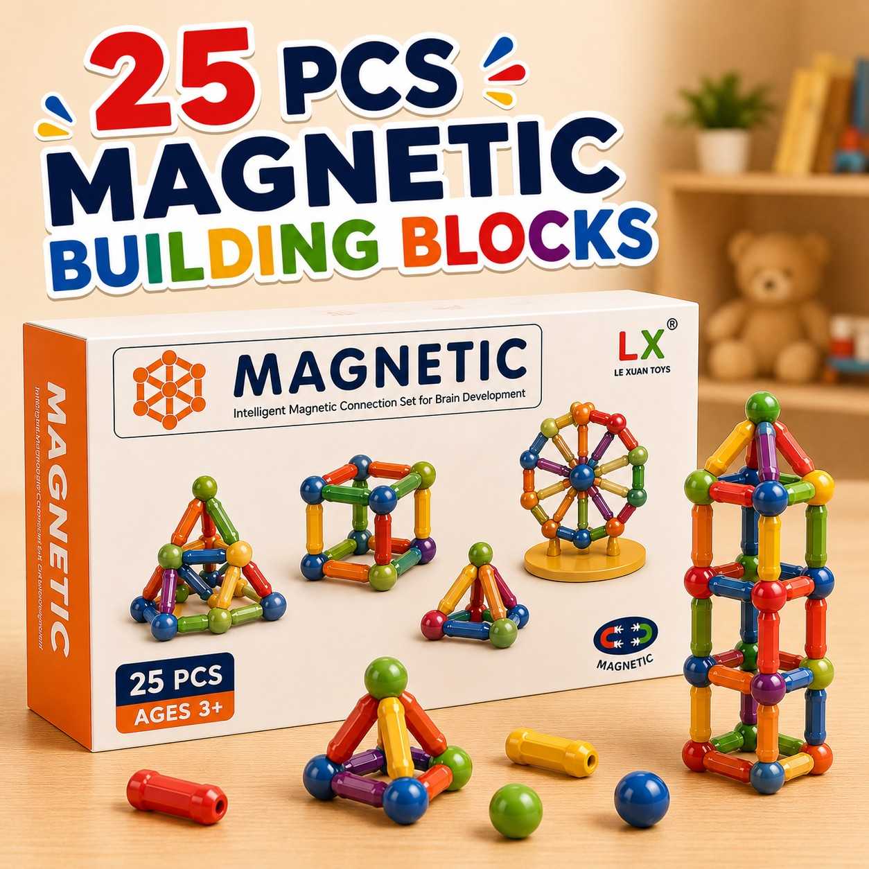 Creative Magnetic 3D Building Set for Kids