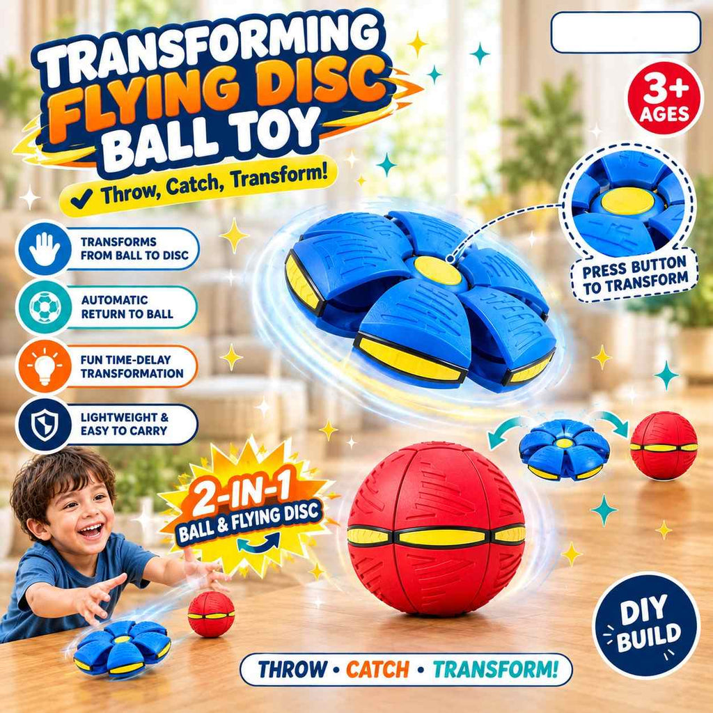 Transforming Flying Disc Ball Toy