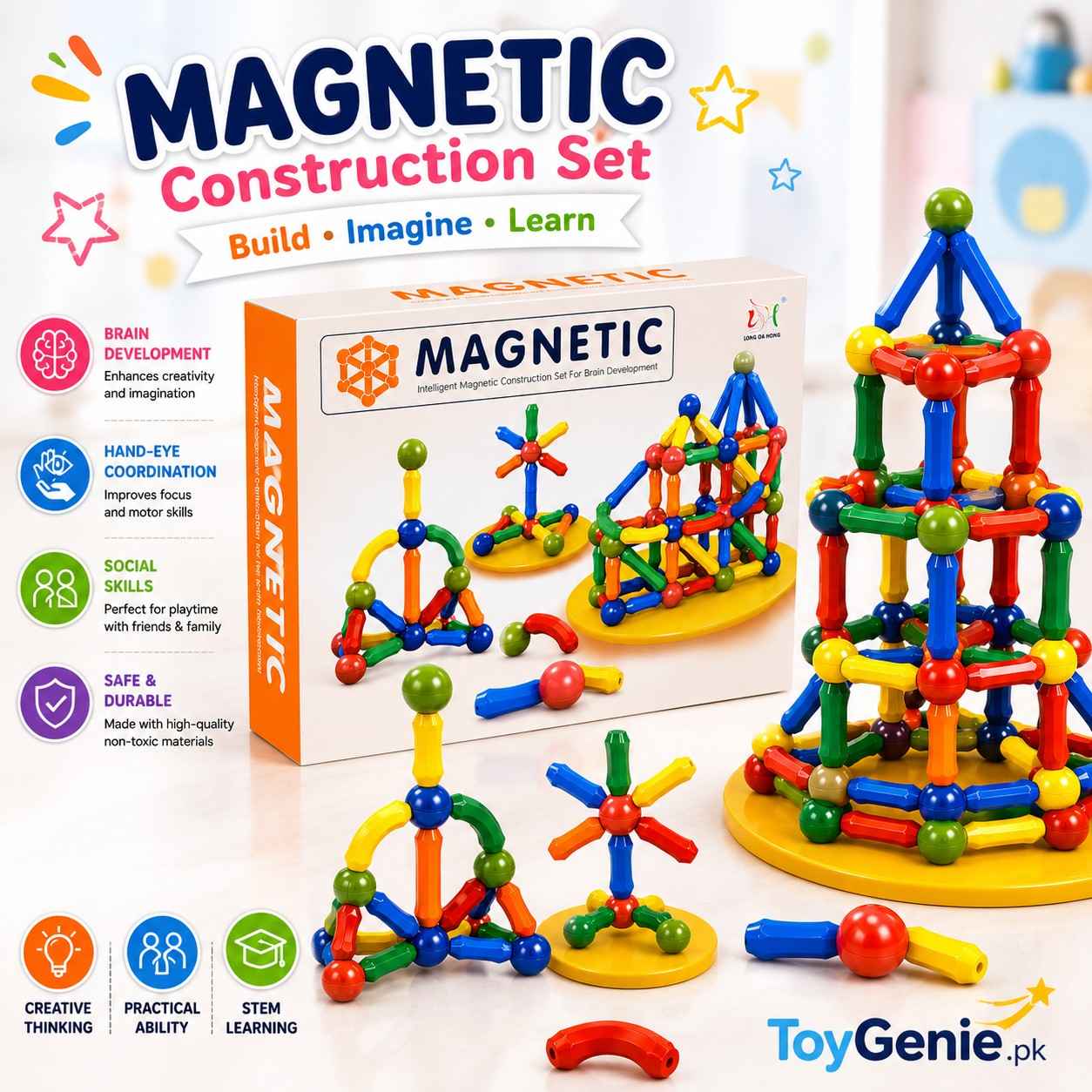 Creative Magnetic 3D Building Set for Kids