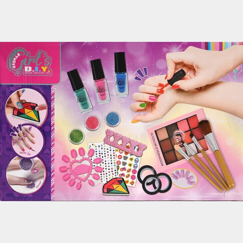 Deluxe Kids Nail Art Salon Set – Makeup & Beauty Kit