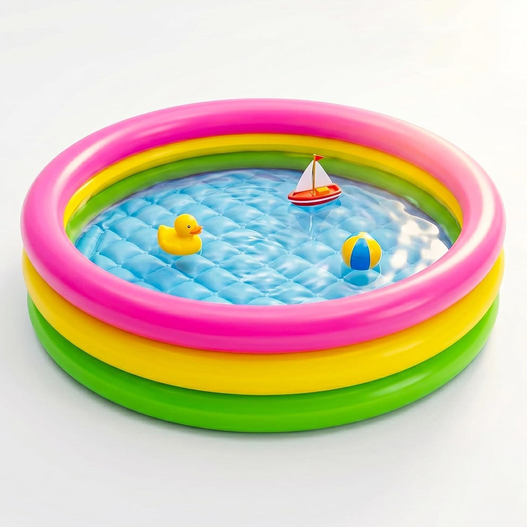 Intex Kids Swimming Pool 5FT – Large Durable Inflatable Family Pool for Summer
