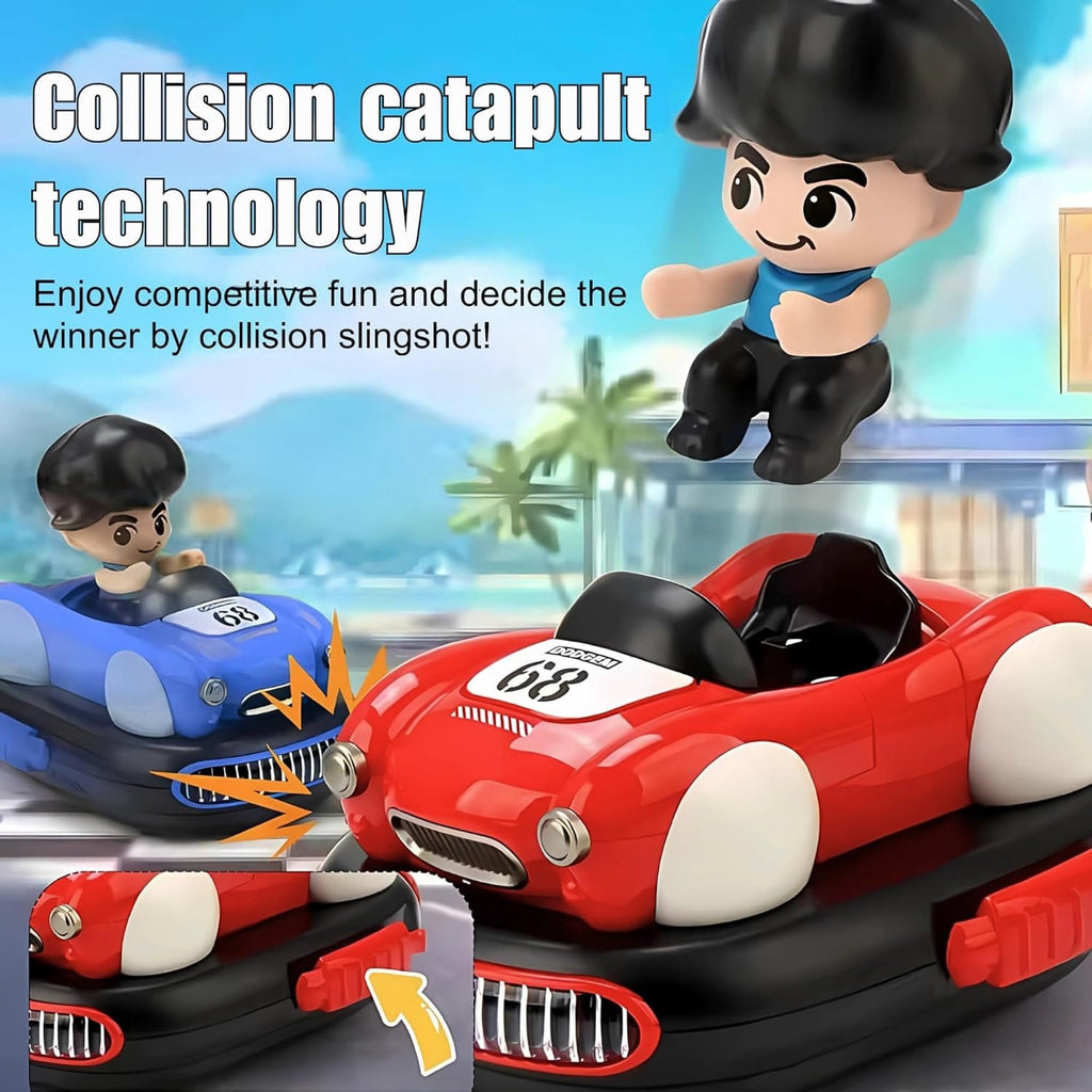 2 Player RC Battle Bumper Cars with Ejecting Drivers, Lights & Sound