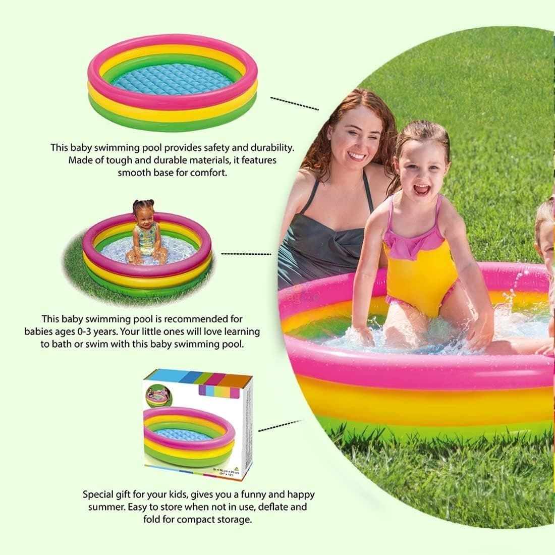 Intex Kids Swimming Pool 3FT – Durable Inflatable Kids Pool for Summer Fun