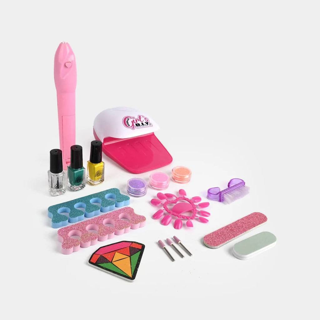 Deluxe Kids Nail Art Salon Set – Makeup & Beauty Kit