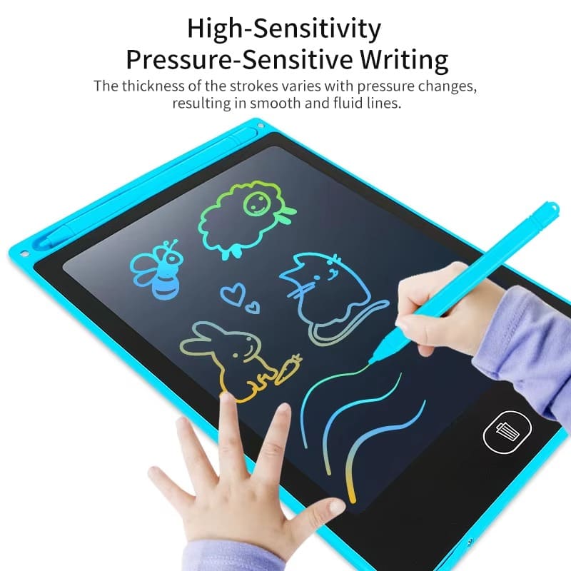 LCD Writing Tablet for Kids - Colourful Erasable Drawing Board