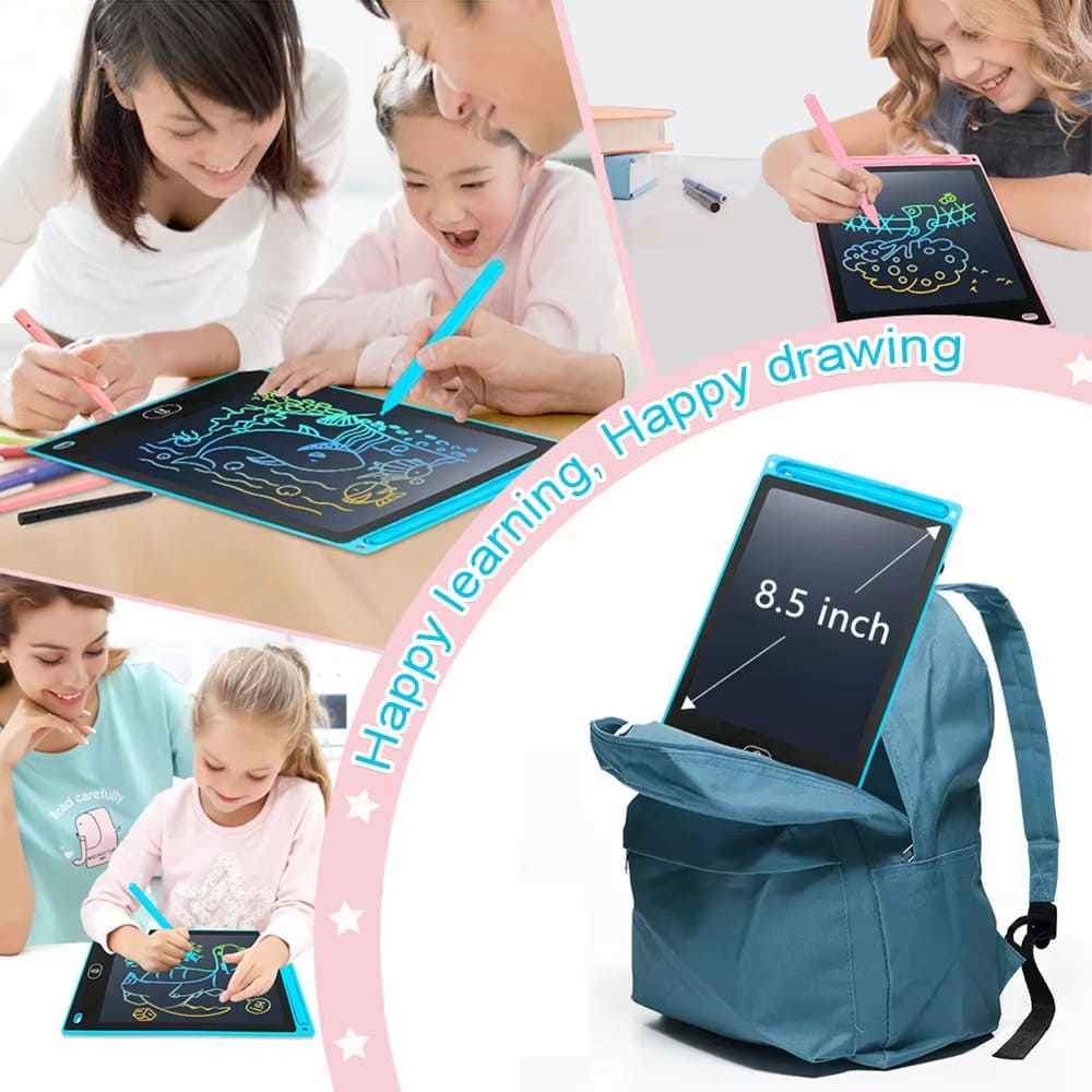 LCD Writing Tablet for Kids - Colourful Erasable Drawing Board