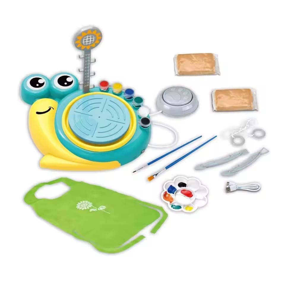 DIY Children's Pottery Wheel for Kids - Motorized Clay Art Studio Kit